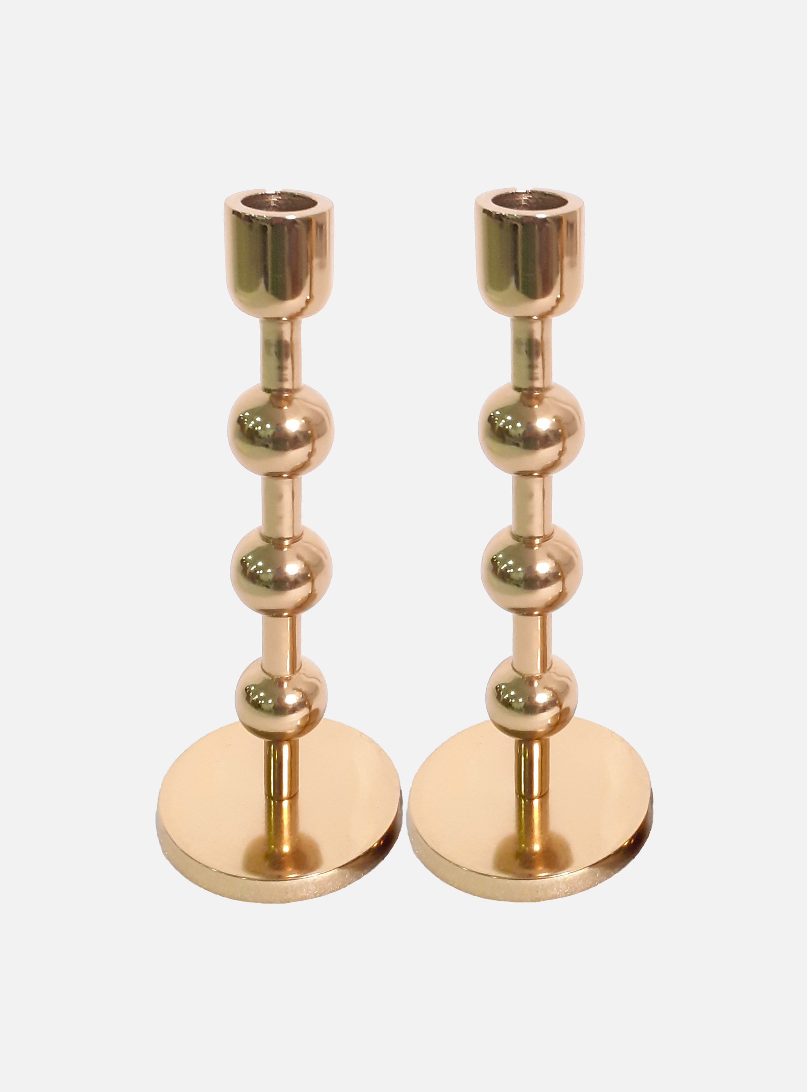 Antique Brass Candle Holder with Vintage Finish	