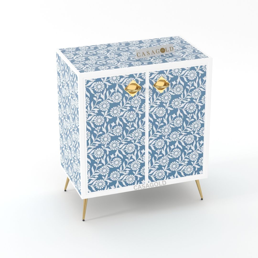 "Antique brass bar cabinet featuring intricate detailing and timeless appeal"
