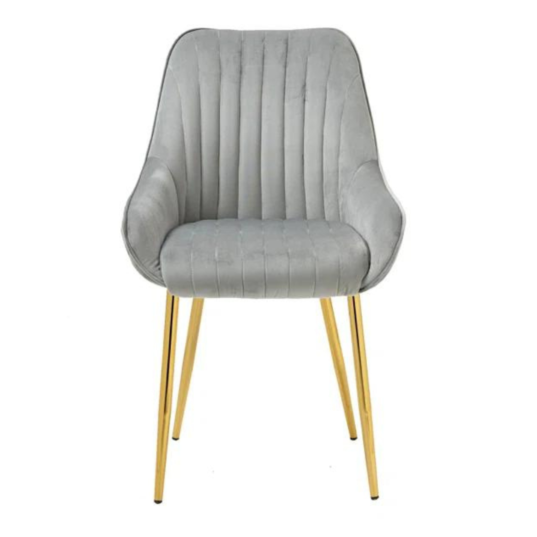 Elegant arched-back designer lounge chair for sophistication
