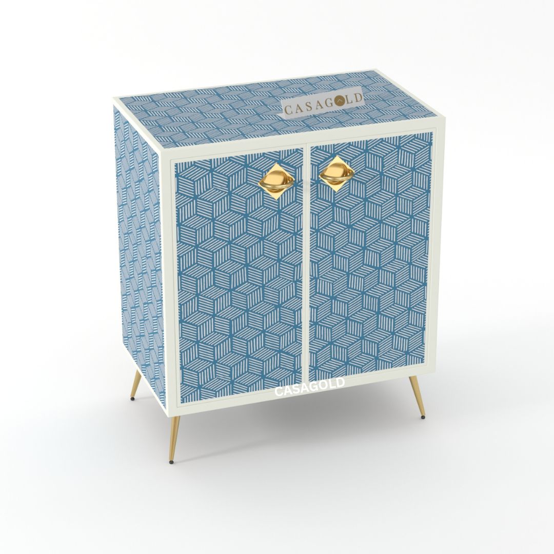 Artisan Bone Inlay Storage Cabinet	