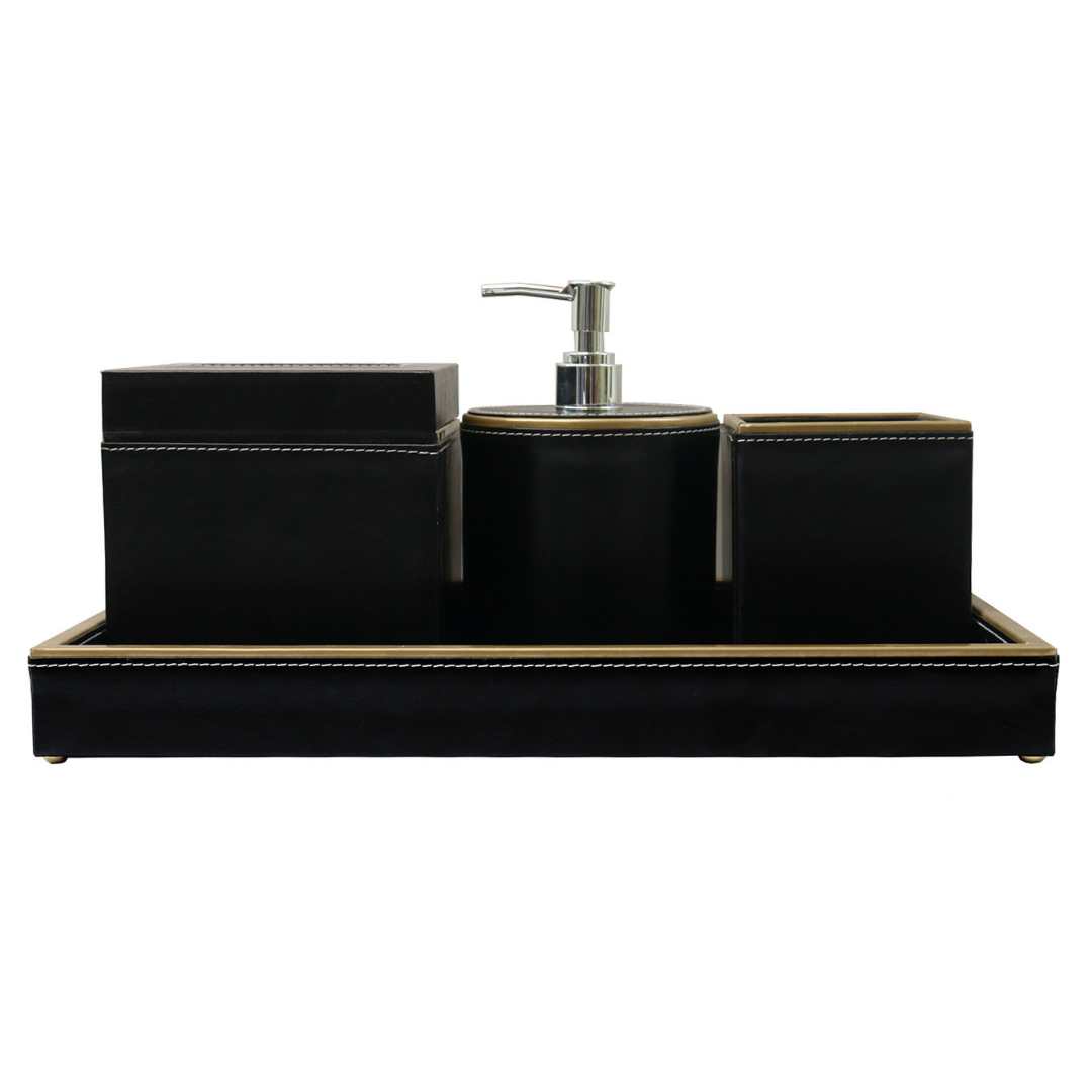 Black bathroom set with sleek simplicity