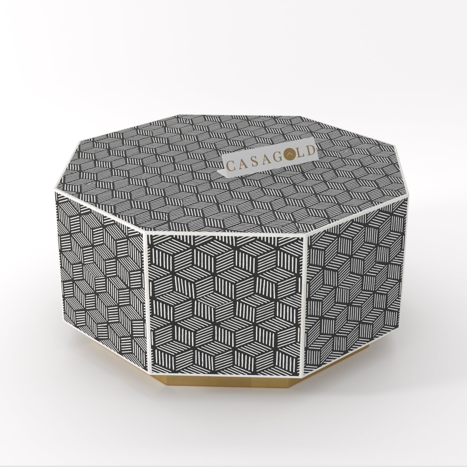 Hexagon Inlay Coffee Table - Geo