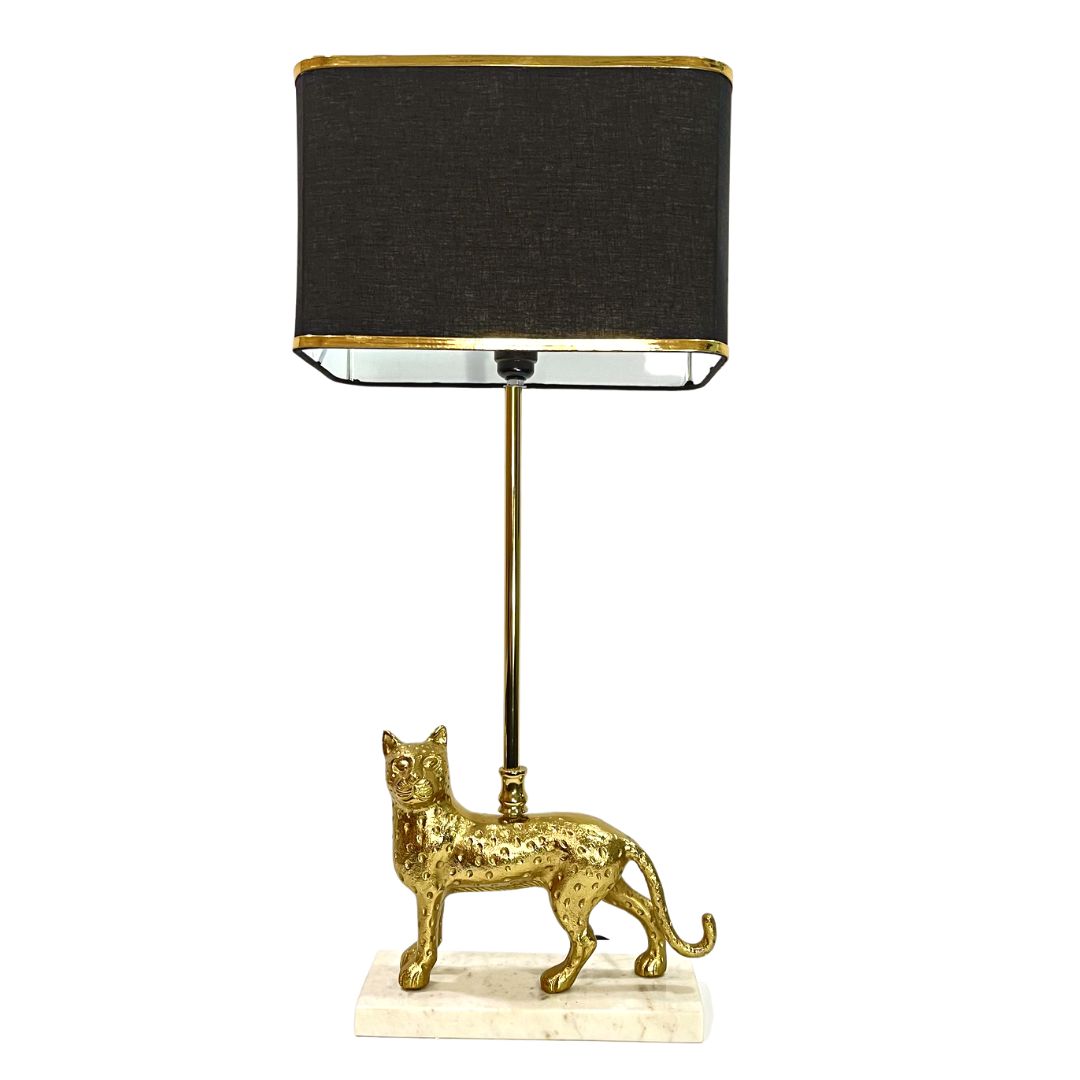 Black luxury Shade table lamp on a minimalist desk