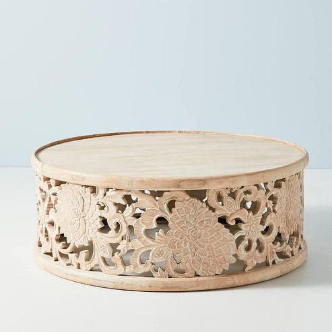 Boho round coffee table