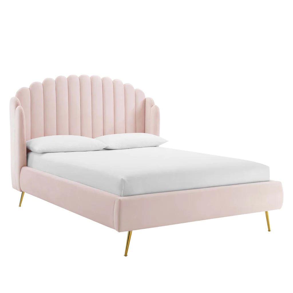 Classic wings bed with durable wooden frame