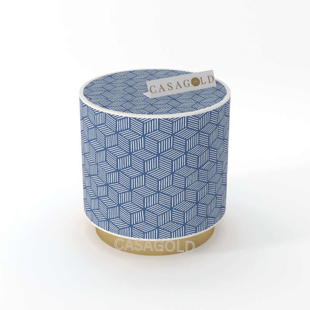 Compact Drum Inlay Side Table for Apartments	geo