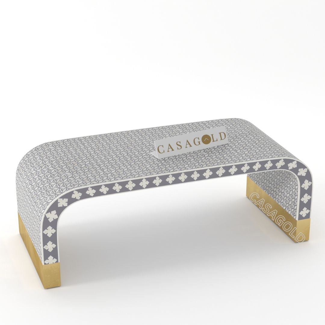 Decorative Bone Inlay Coffee Table for Luxe Interiors	