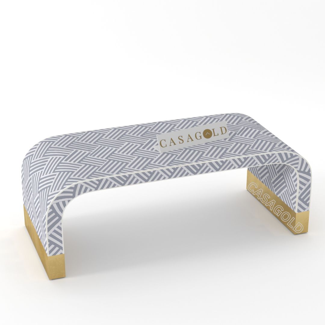 Decorative Bone Inlay Coffee Table for Luxe Interiors	