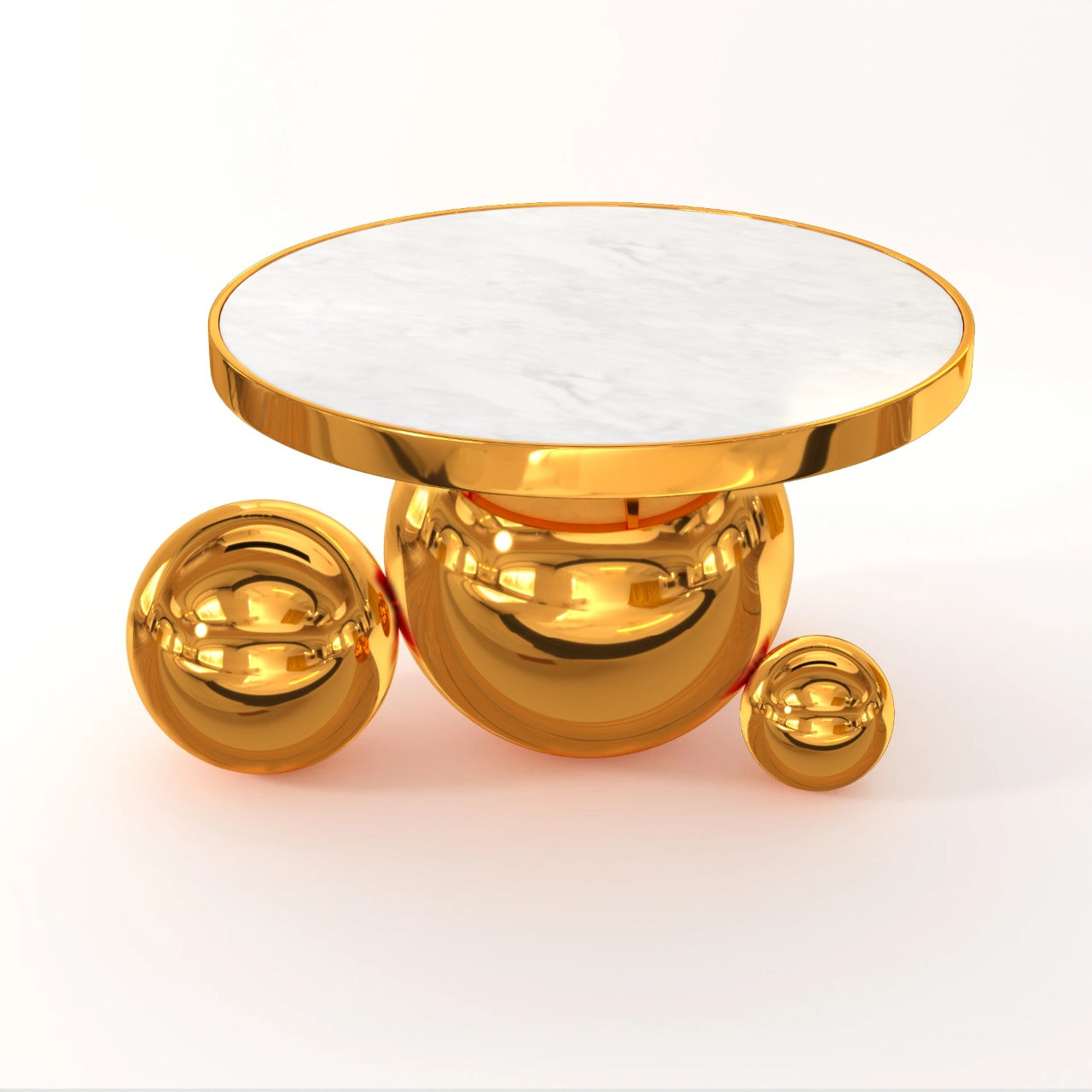 Decorative round coffee table design
