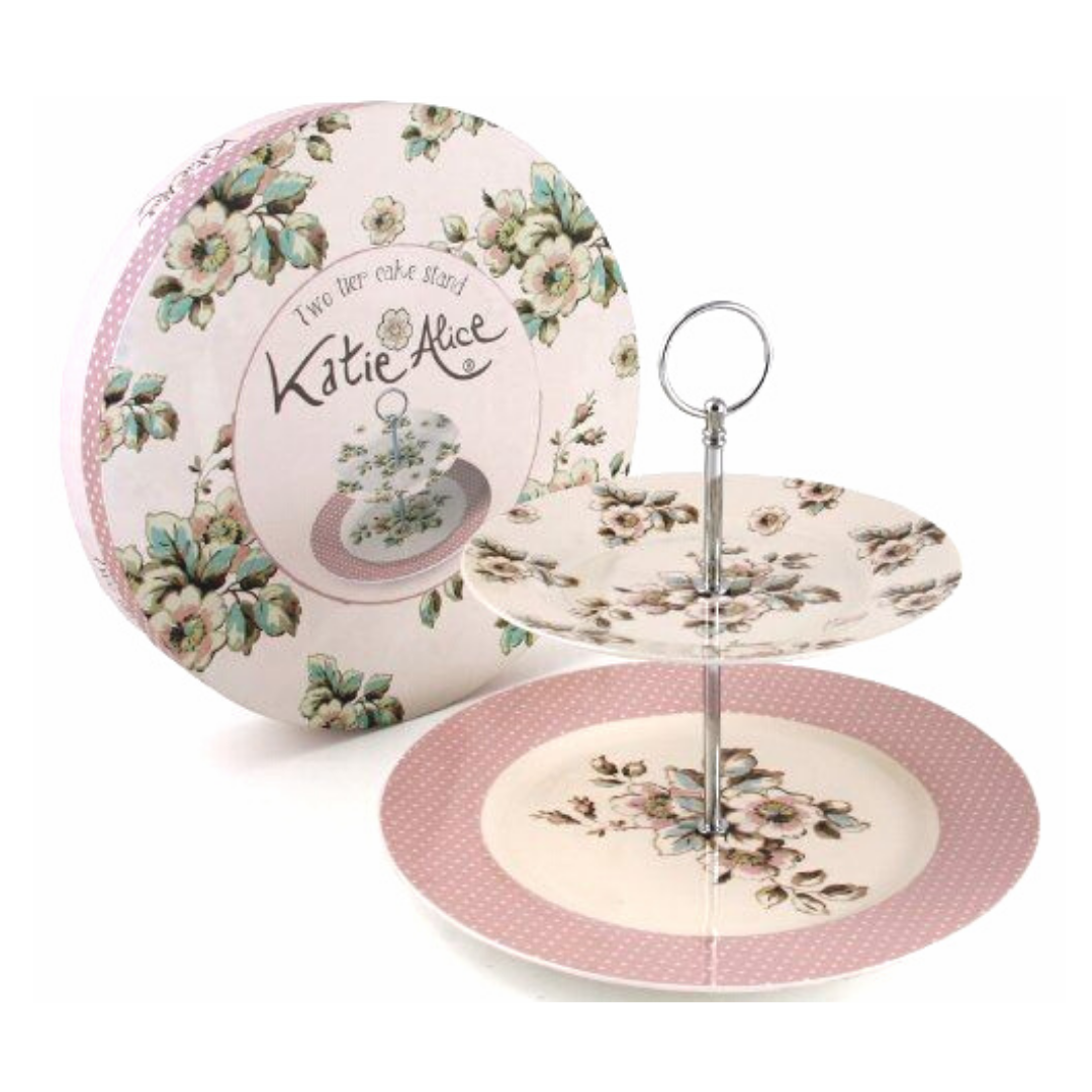 Designer luxury 2-tier cake stand with modern flair
