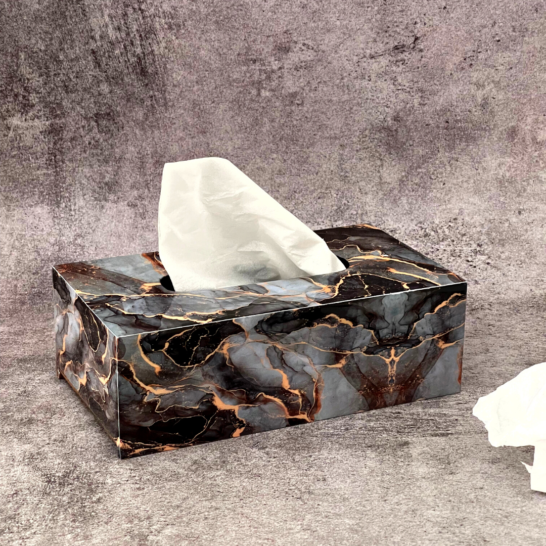 Durable wooden tissue box for home and office
