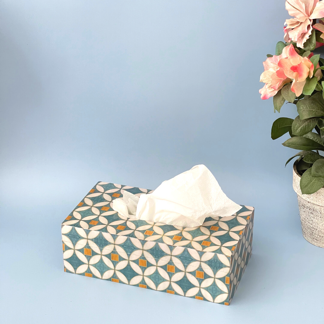 Elegant tissue box for bedside or nightstands
