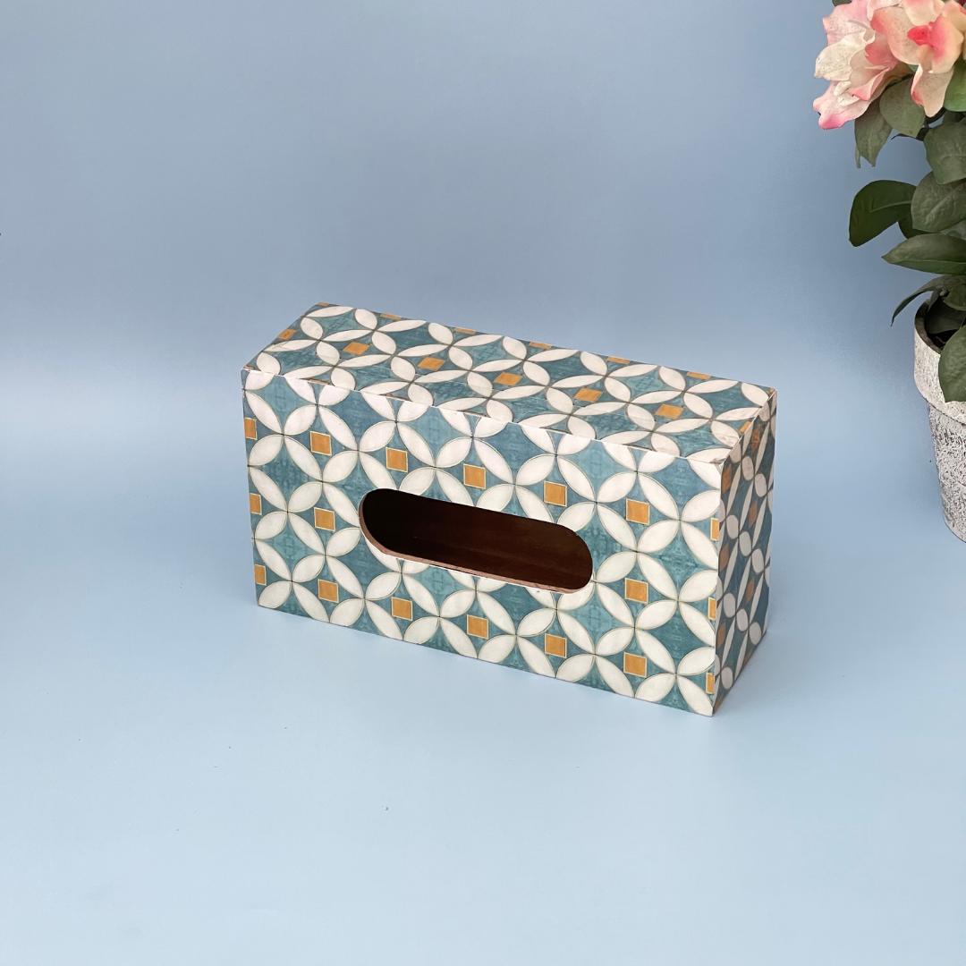 Handcrafted resin tissue box for unique style
