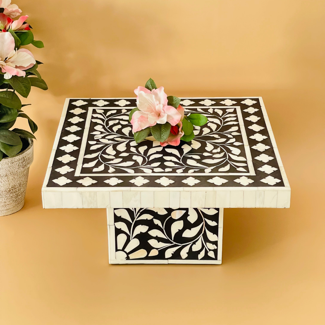 High-end cake stand with bone accents
