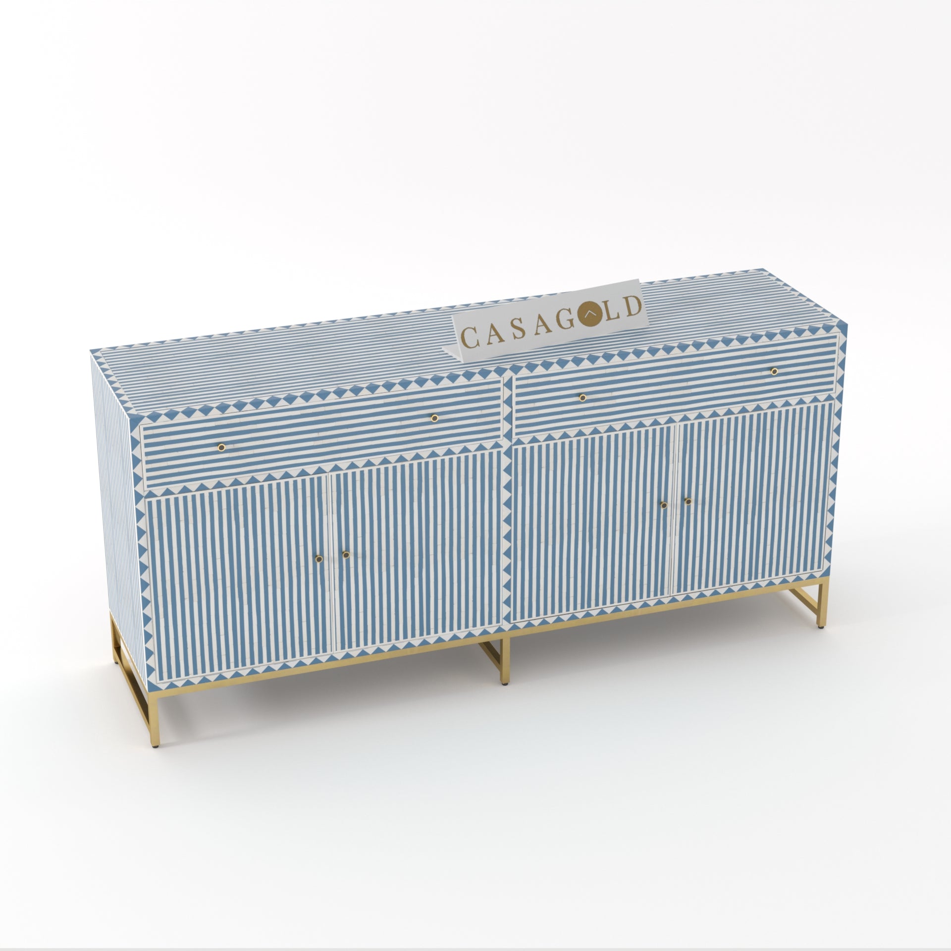 Indian-style inlay storage cabinet
