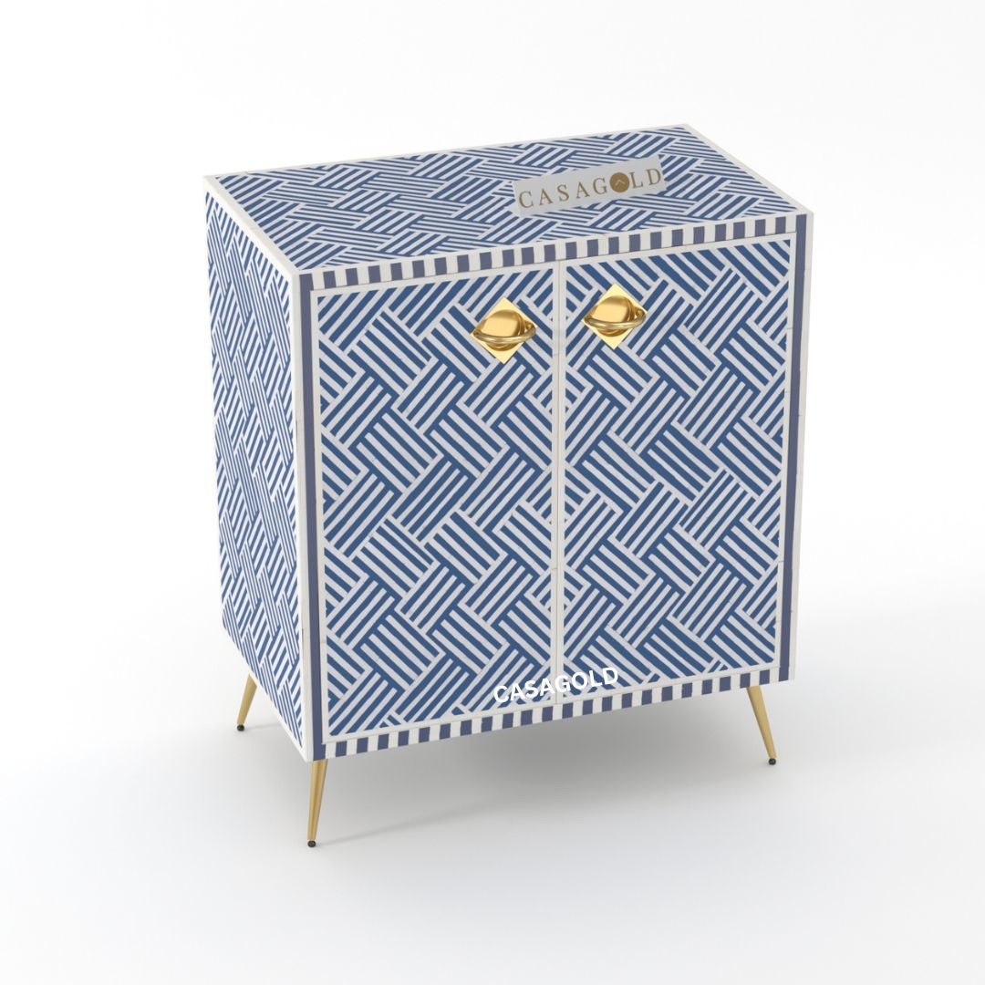 Indian handcrafted traditional bone inlay chest for unique decor
