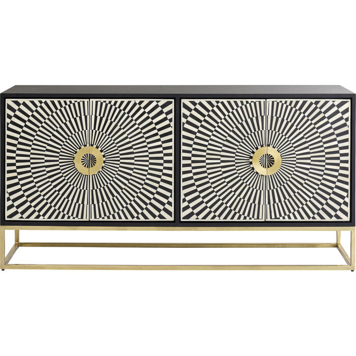 Kara inlay sideboard with intricate geometric design.
