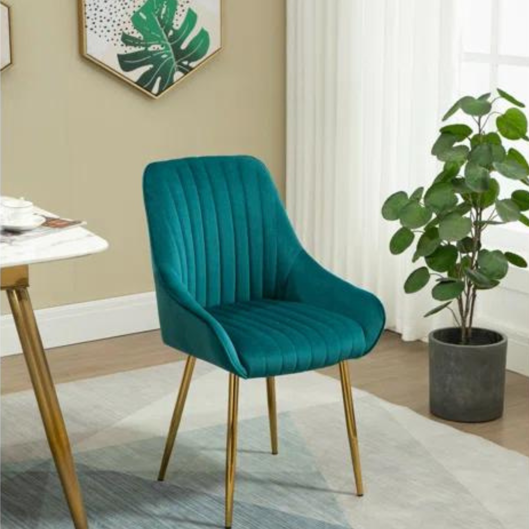 Luxe Button-Tufted Leather Chair	