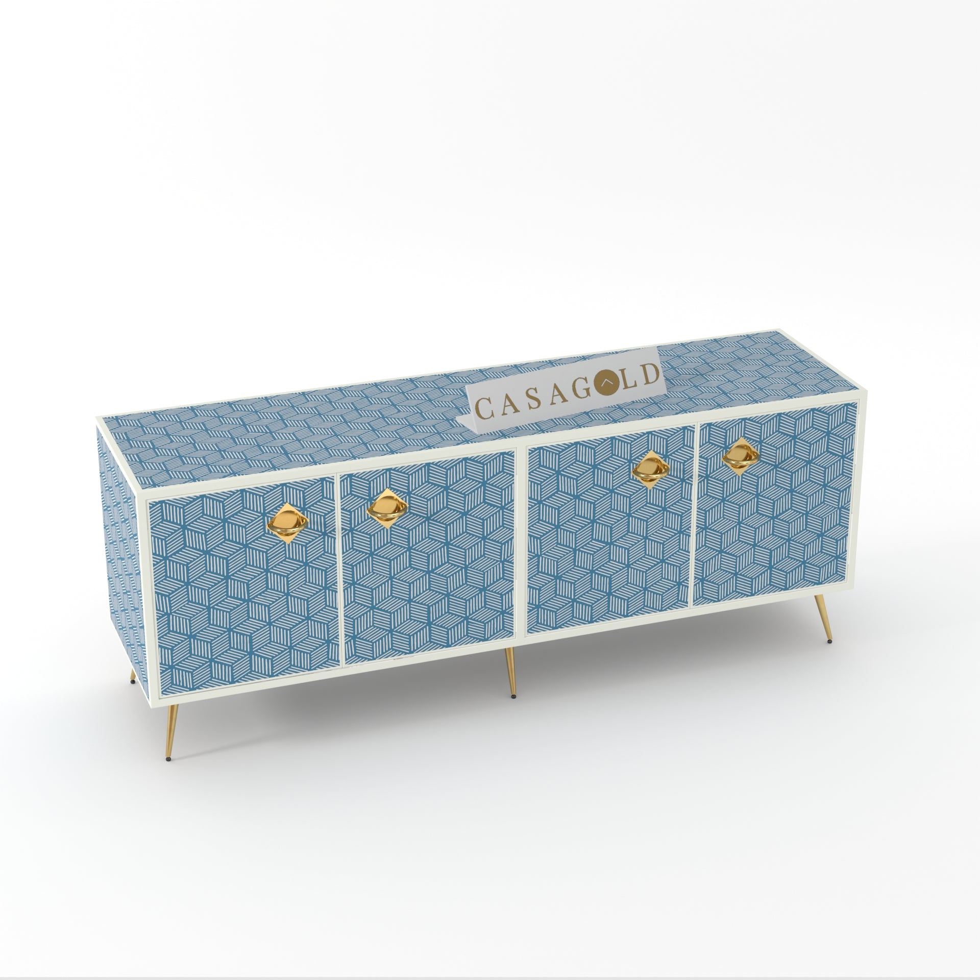 Luxurious pearl inlay TV unit with storage. dining room storage cabinet