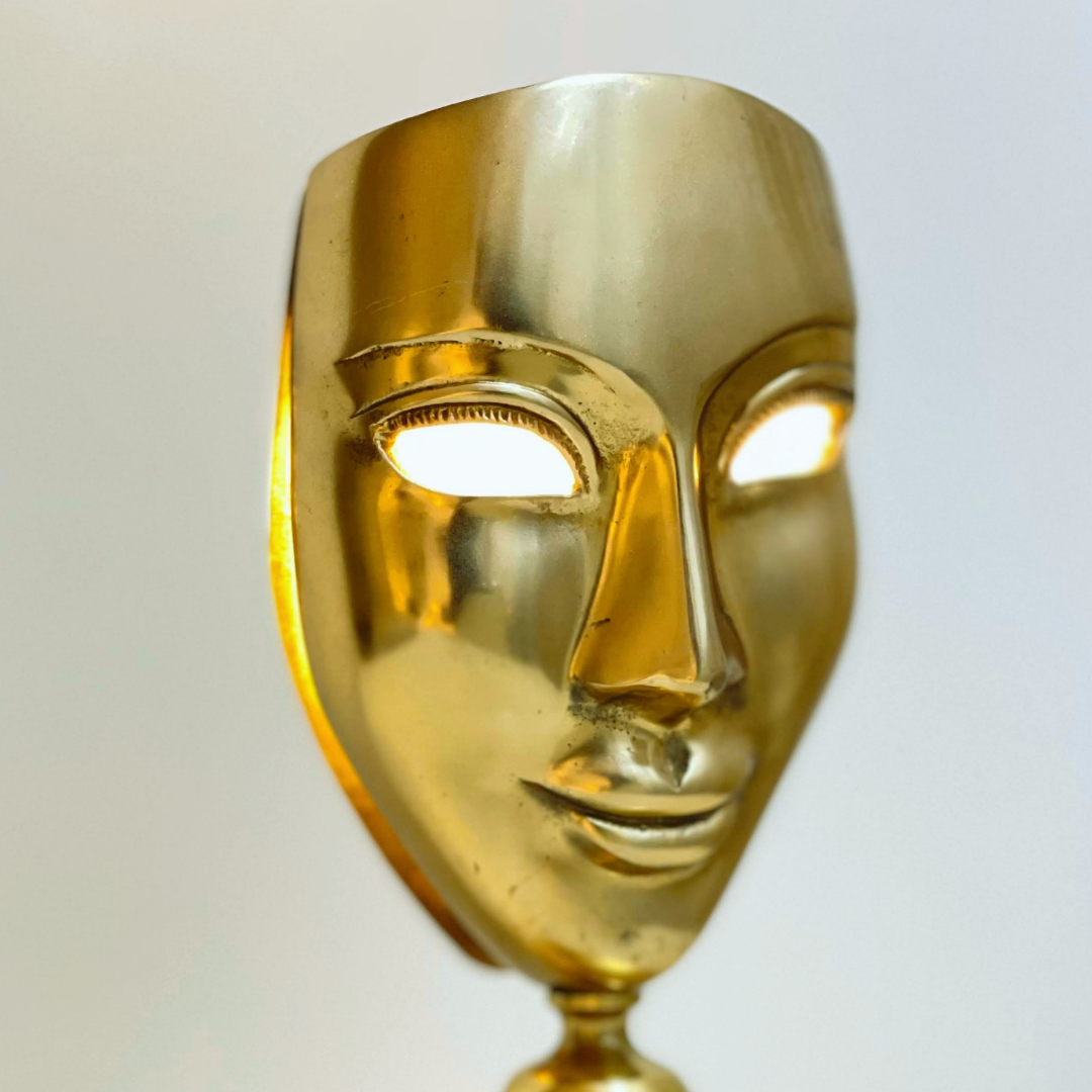 Luxury Face Matte Gold Table Lamp for Bold Interiors	