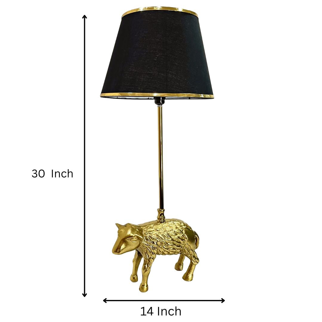 Luxury Matte Black Lamb Table Lamp for Bold Interiors	