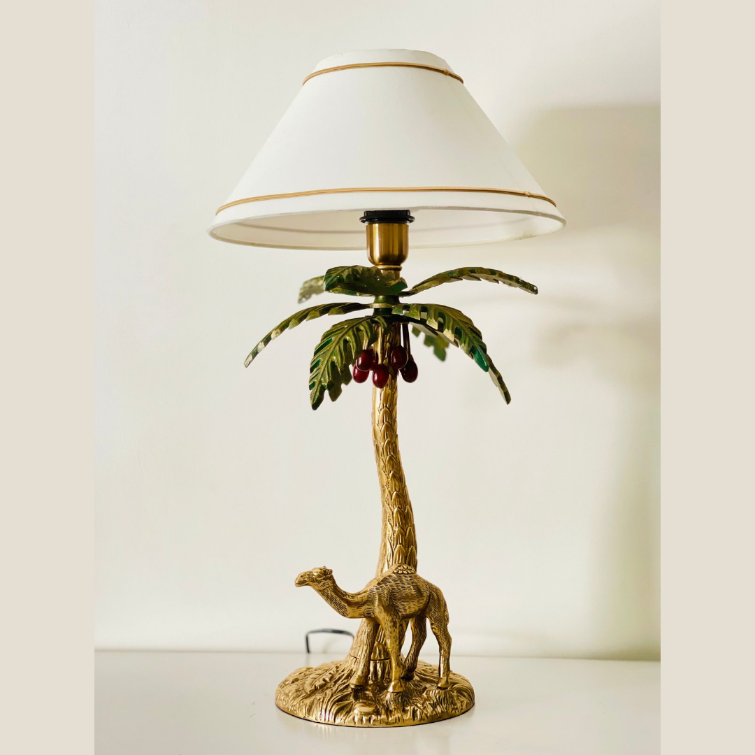 Luxury White and Gold Table Lamp for Bold camel  Style	
