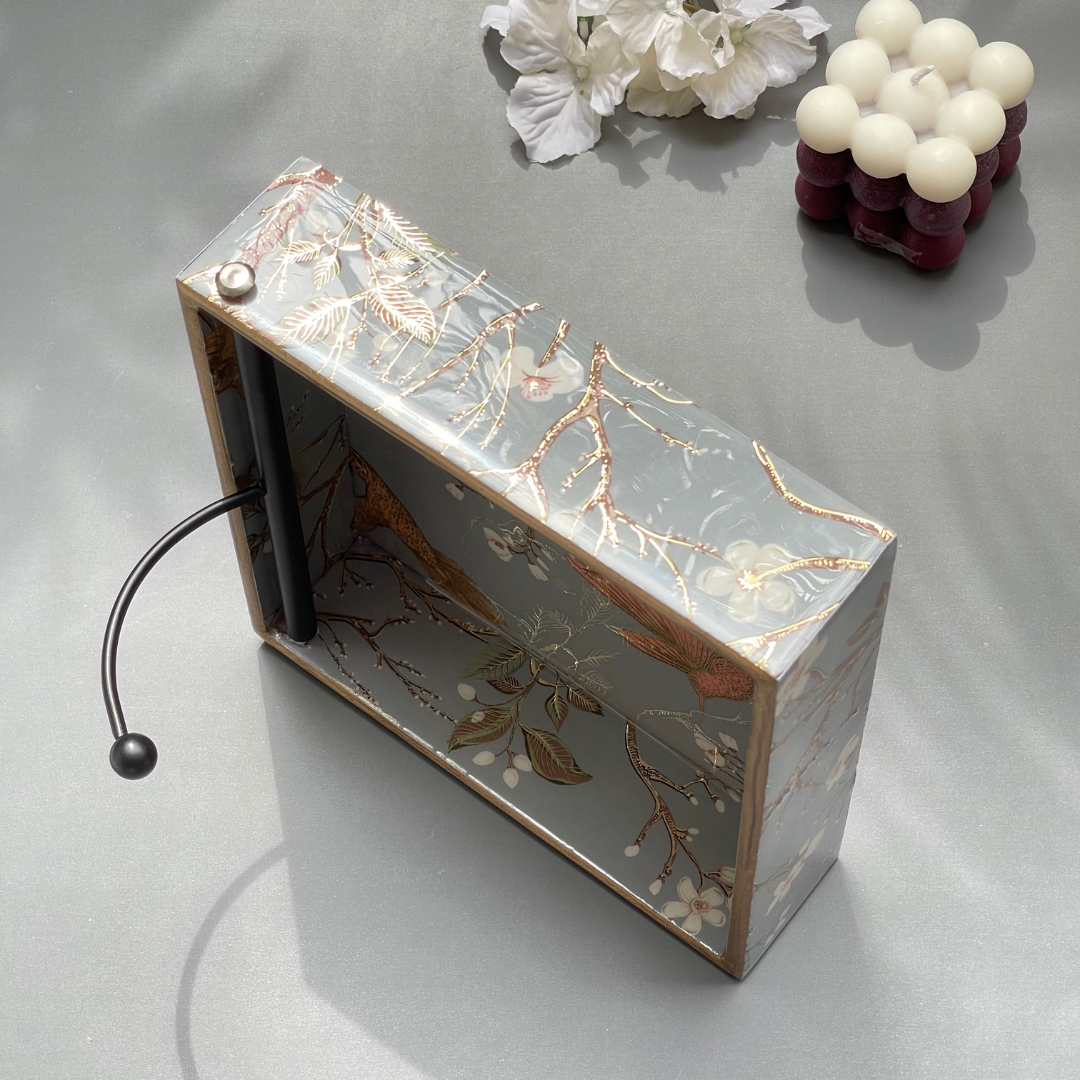 Luxury wooden tissue tray for coffee tables
