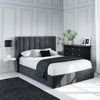 Maddox Vertical Upholstered Wingback Bed