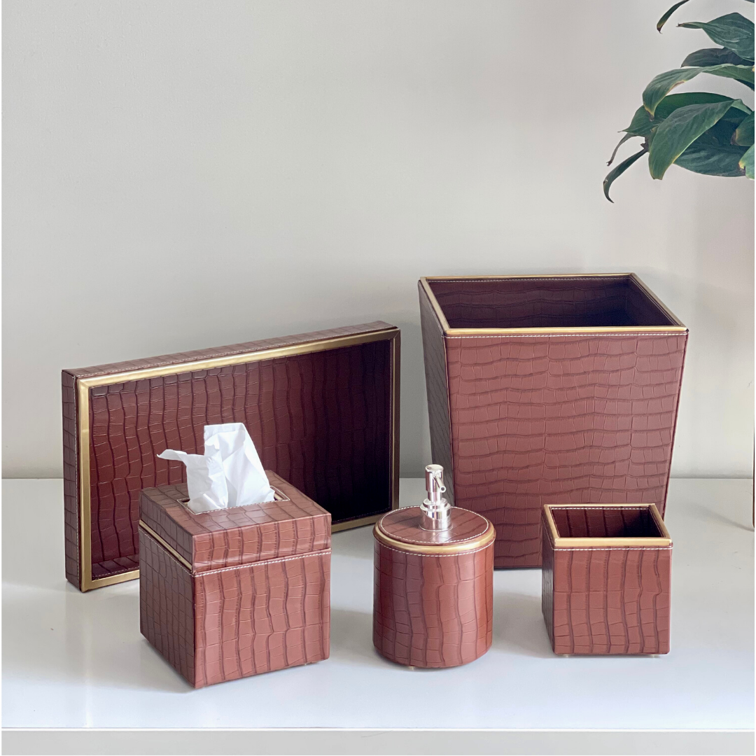 Matte Brown bathroom set for contemporary decor