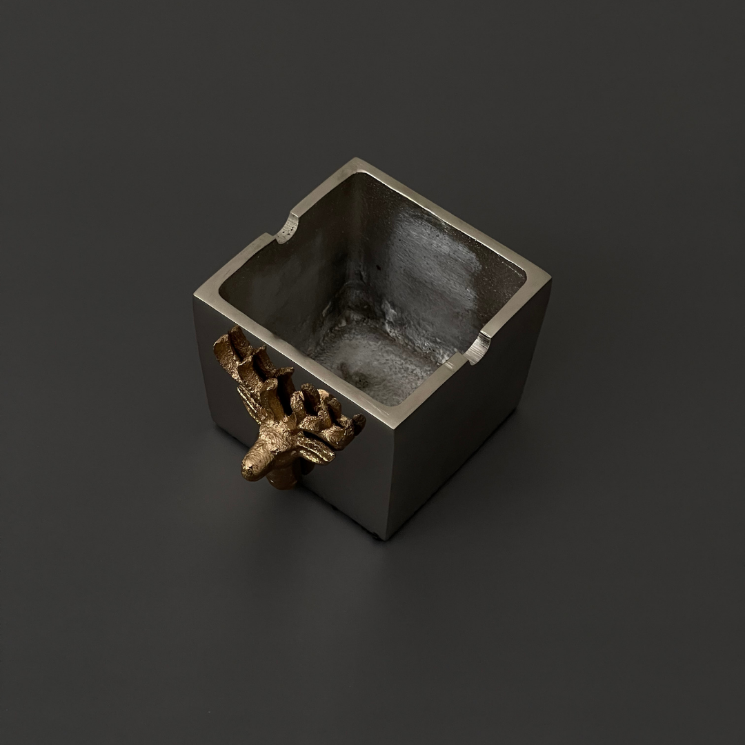Stylish ashtray with a modern stag-inspired design. decorative ashtray