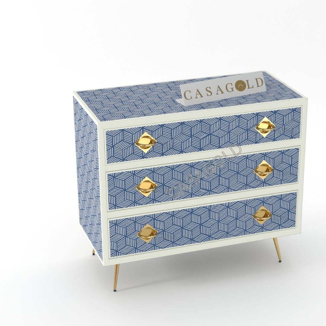 Mother of Pearl Inlay Chest of Drawers	