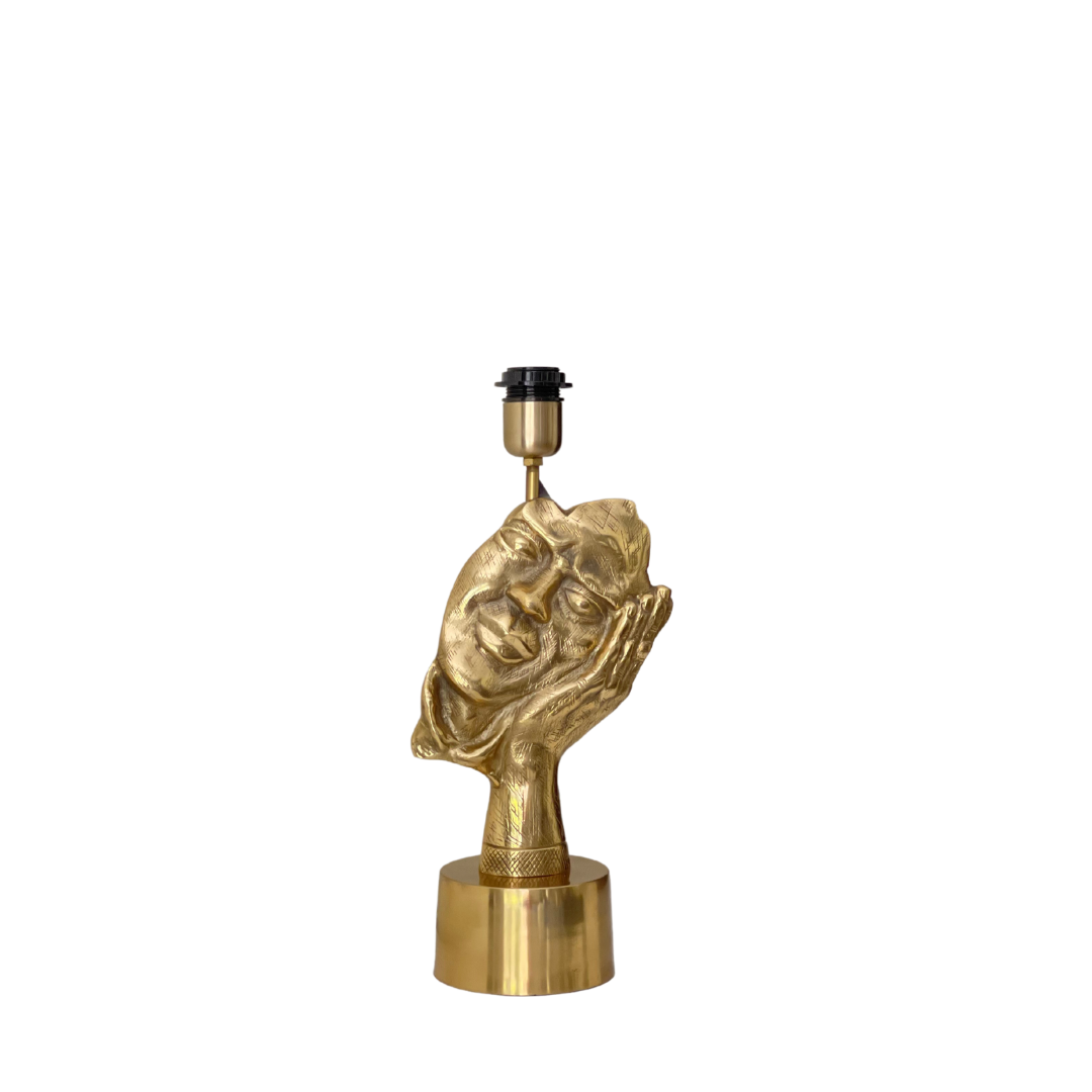 Peace Face Metal Bedside luxury lamp with calming warm light