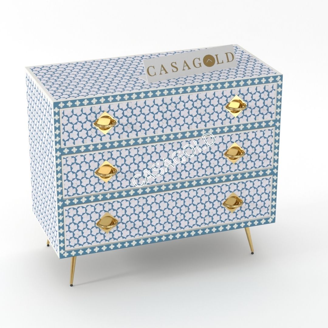 Premium bone inlay chest for luxury home interiors
