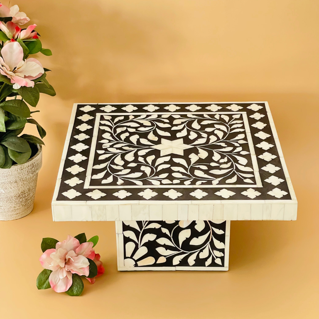 Premium handcrafted bone cake display stand
