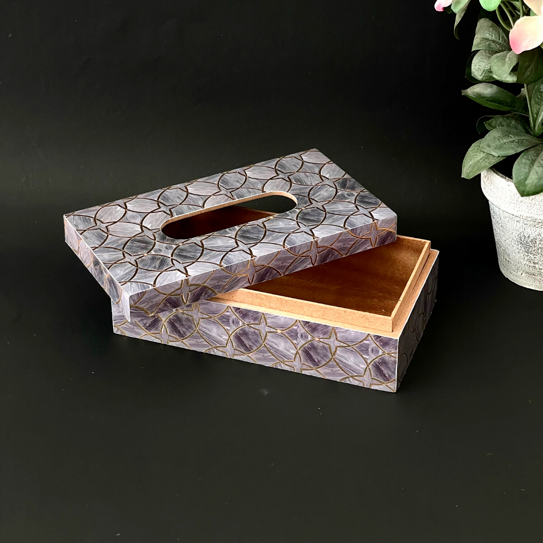 Premium tissue box for refined settings
