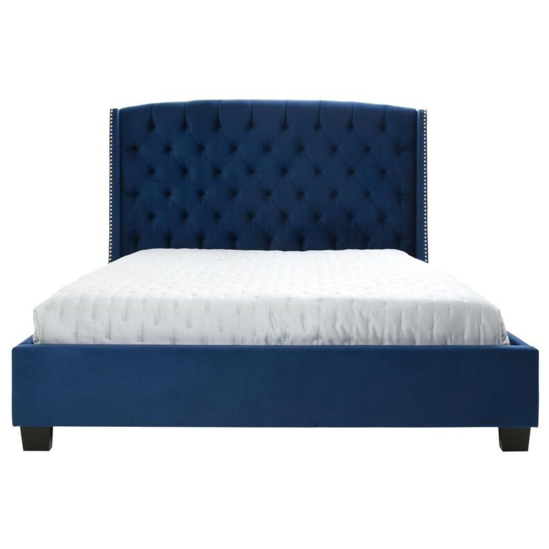 Wings bed with soft fabric upholstery for comfort