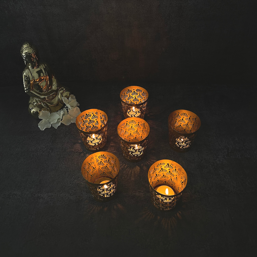 Tall Brass Candle Holder for Statement Decor	
