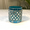 Modern Art Style Candle Holders with Mirror Work Glass Tealight