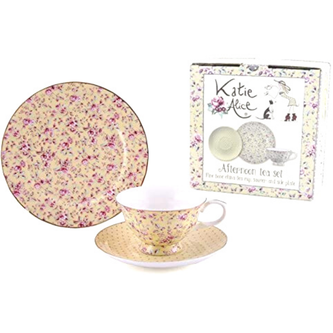 Ditsy Floral Yellow Afternoon Tea Set