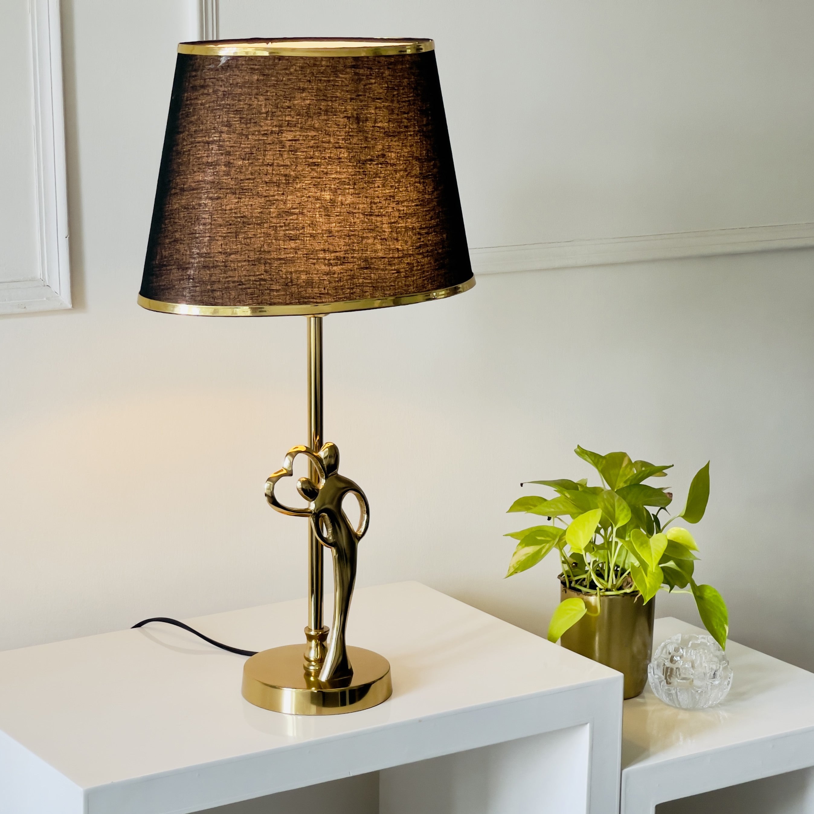 Valentine Luxury Textured Metal Table Lamp for Unique Aesthetic	
