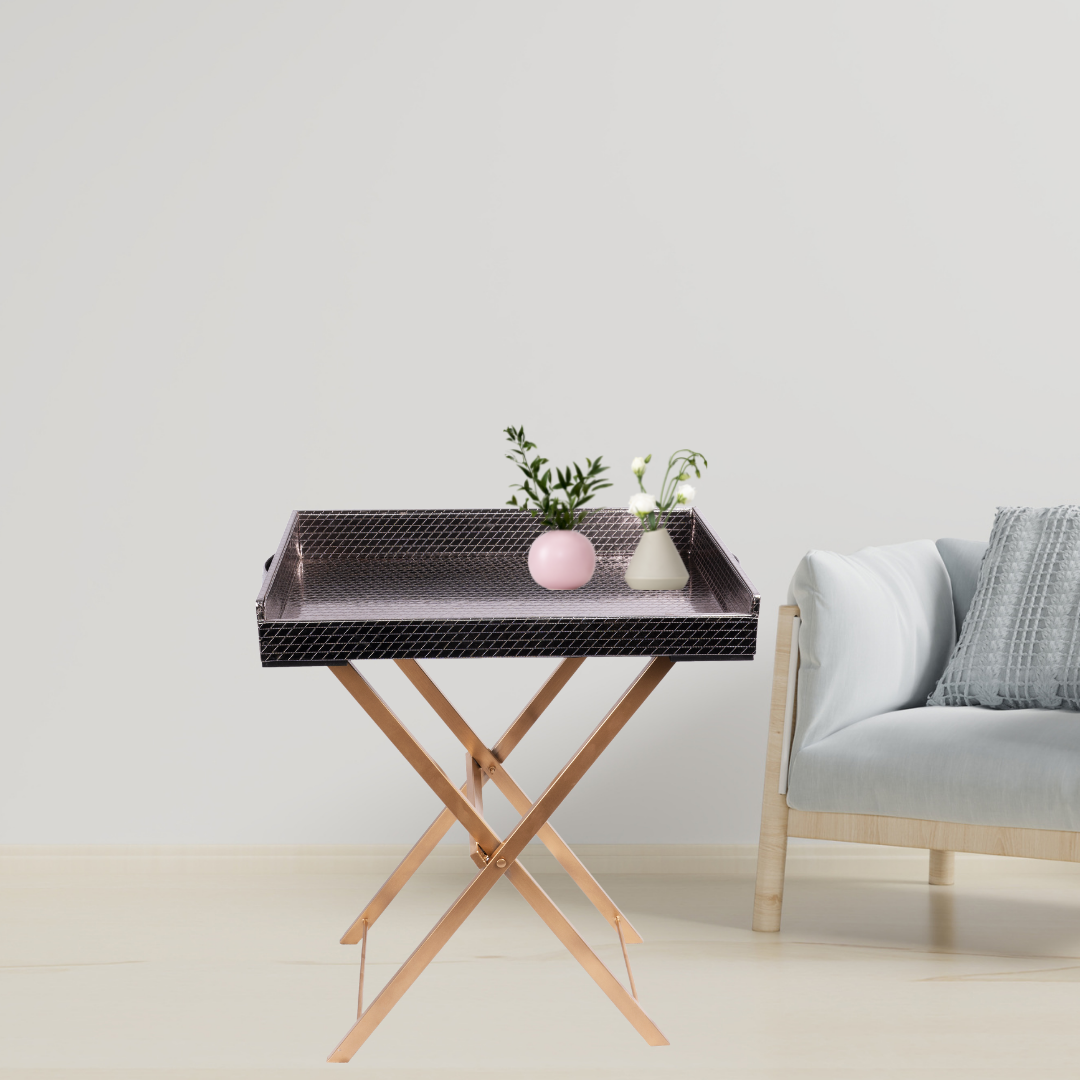 Vintage-style butler tray with easy-carry handles