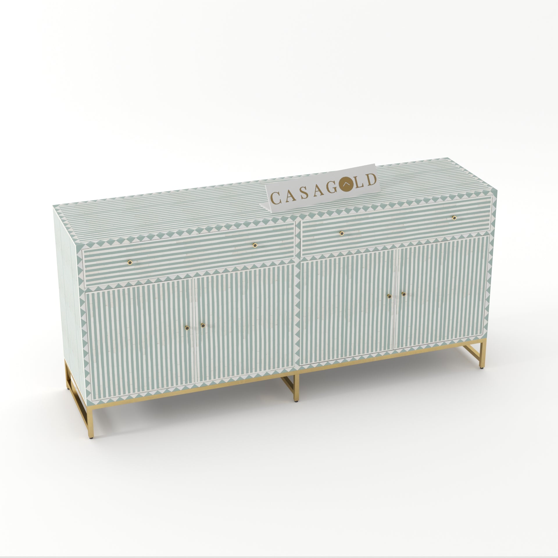 Waterfall Blue Bone Inlay Cabinet	