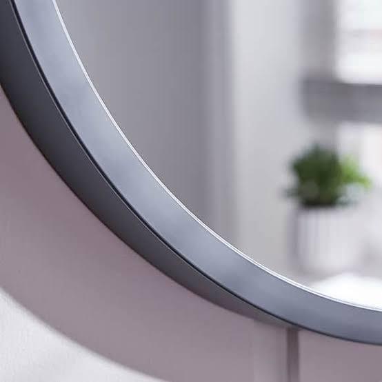 Grey Round Mirror