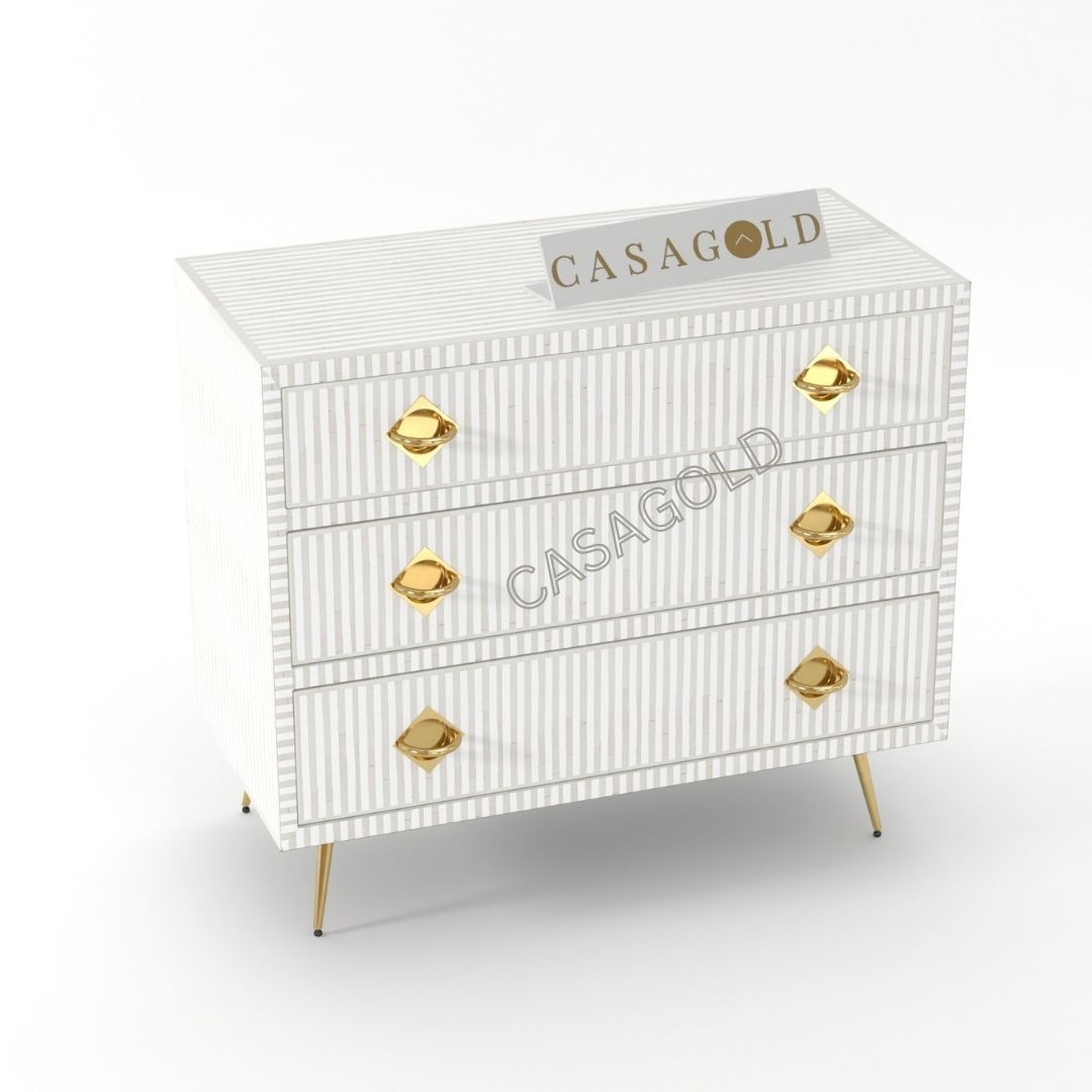 white bone inlay storage cabinet for modern interiors.
