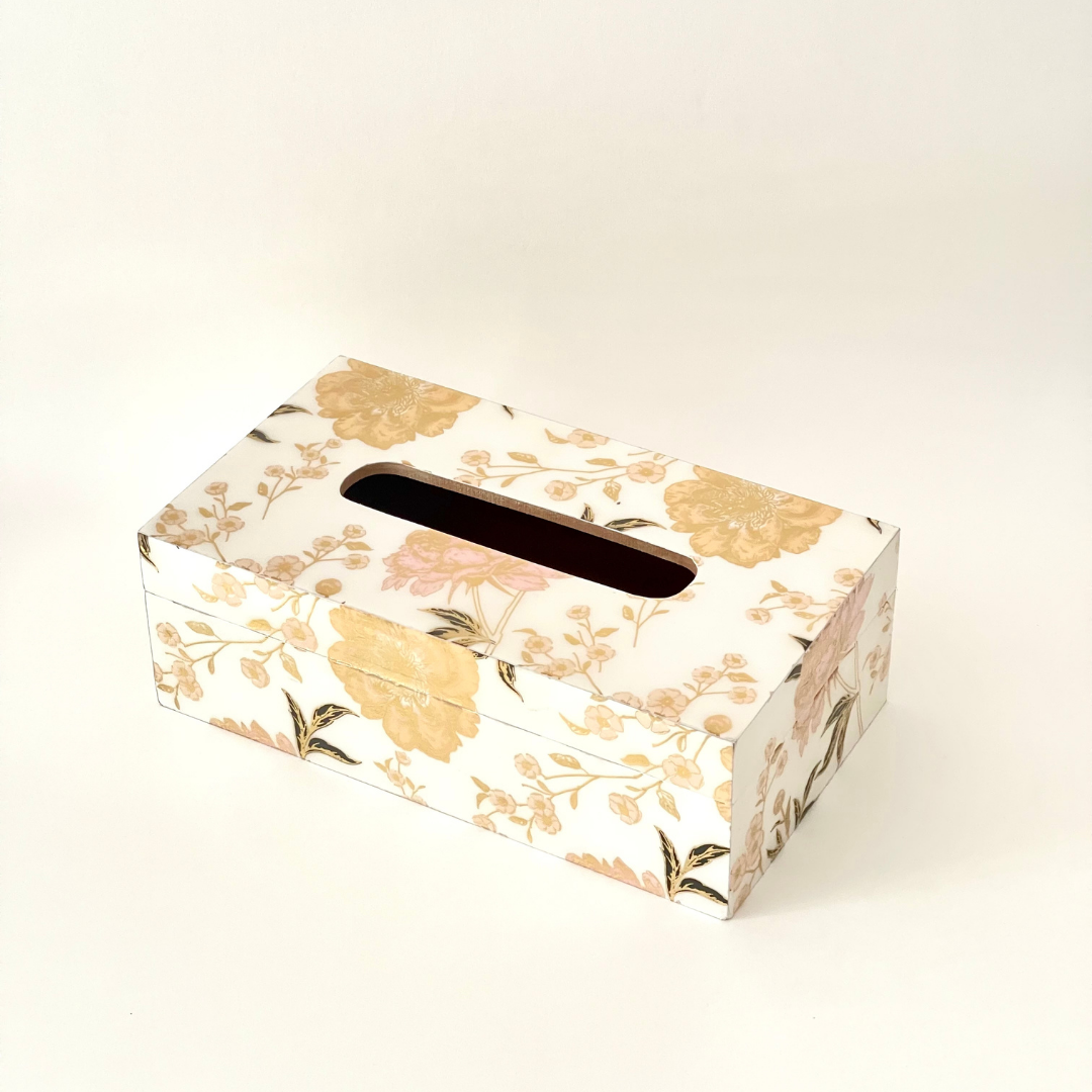 Durable wooden tissue box for home and office
