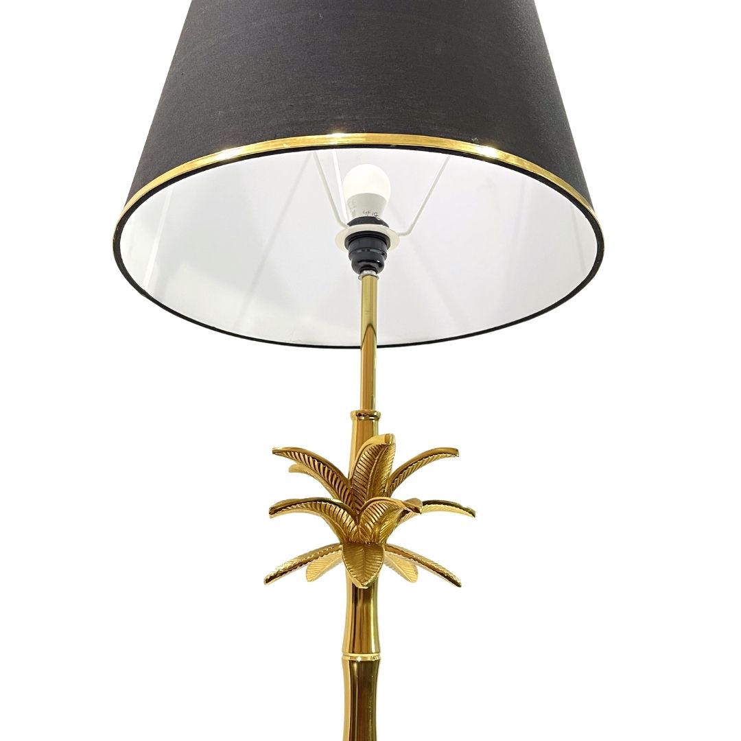 Wooden luxury base floor lamp with rustic appeal