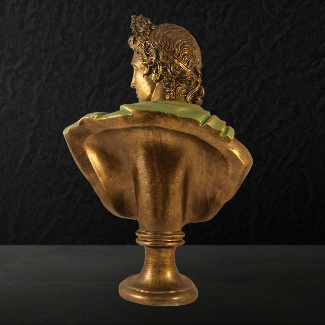 Apollo Bust Sculpture in Bronze