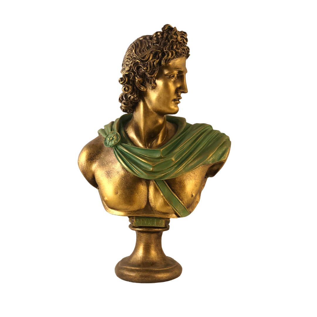 Apollo Bust Sculpture in Bronze