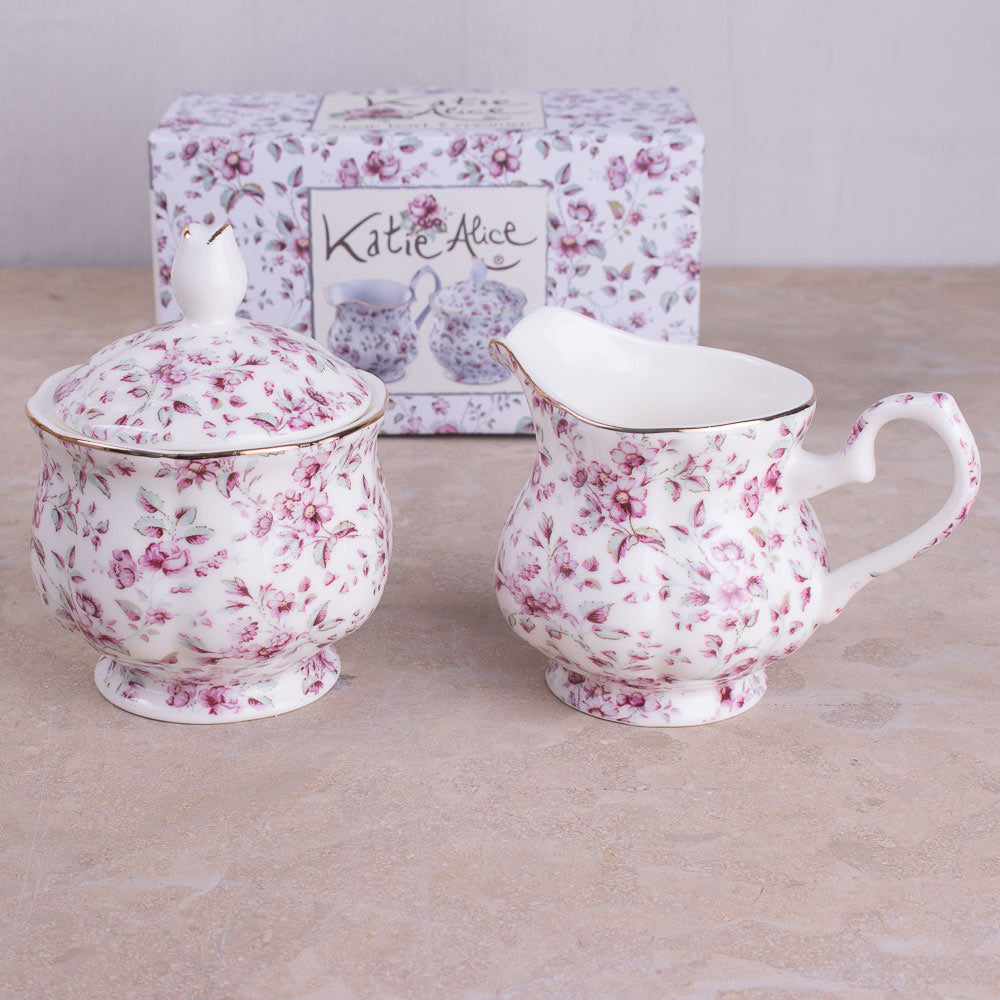 Ditsy Floral - Tea Pot with Sugar Bowl & Creamer Set