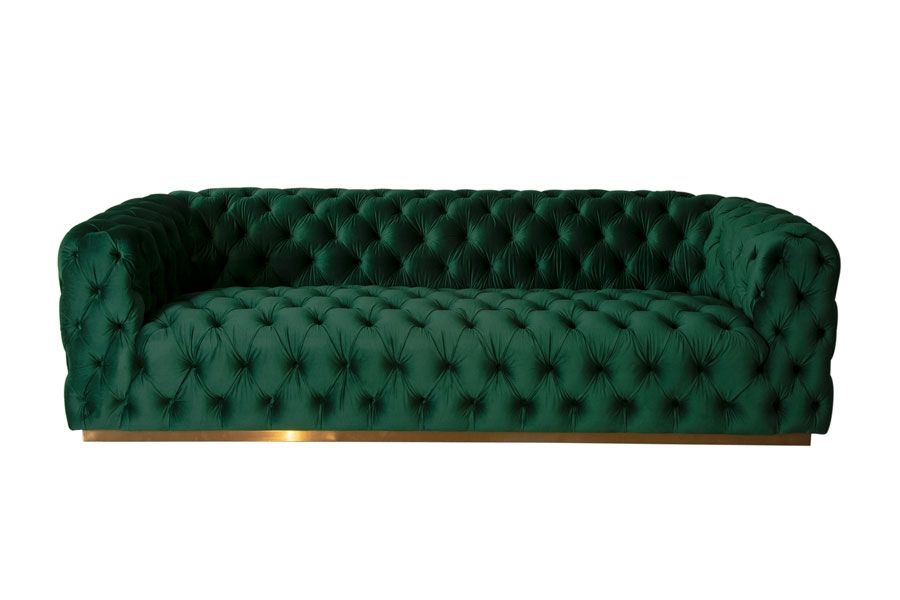 Luxe gold-trimmed sectional sofa for spacious seating
